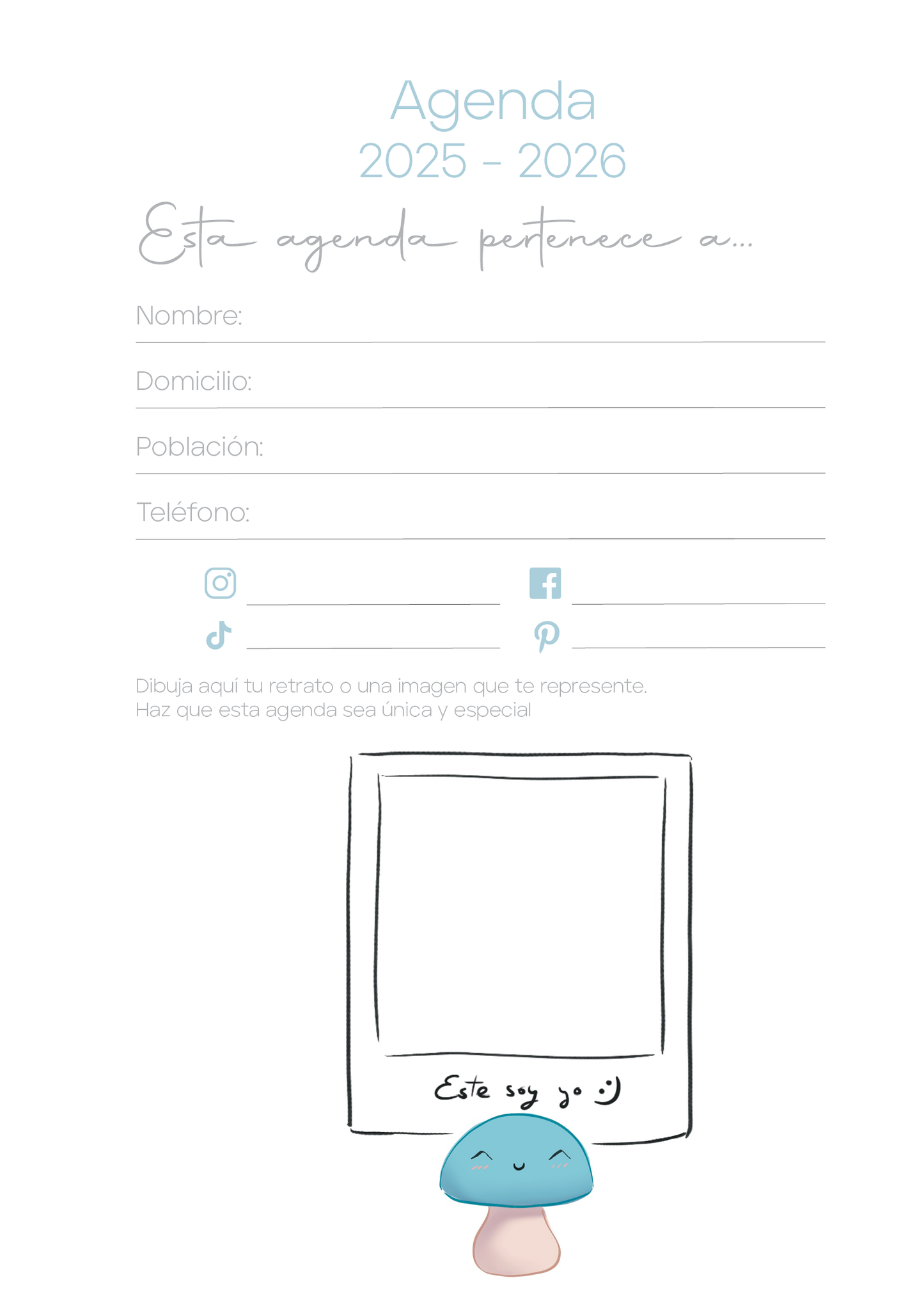 Agenda escolar 25-26 - Versión digital (PDF descargable)