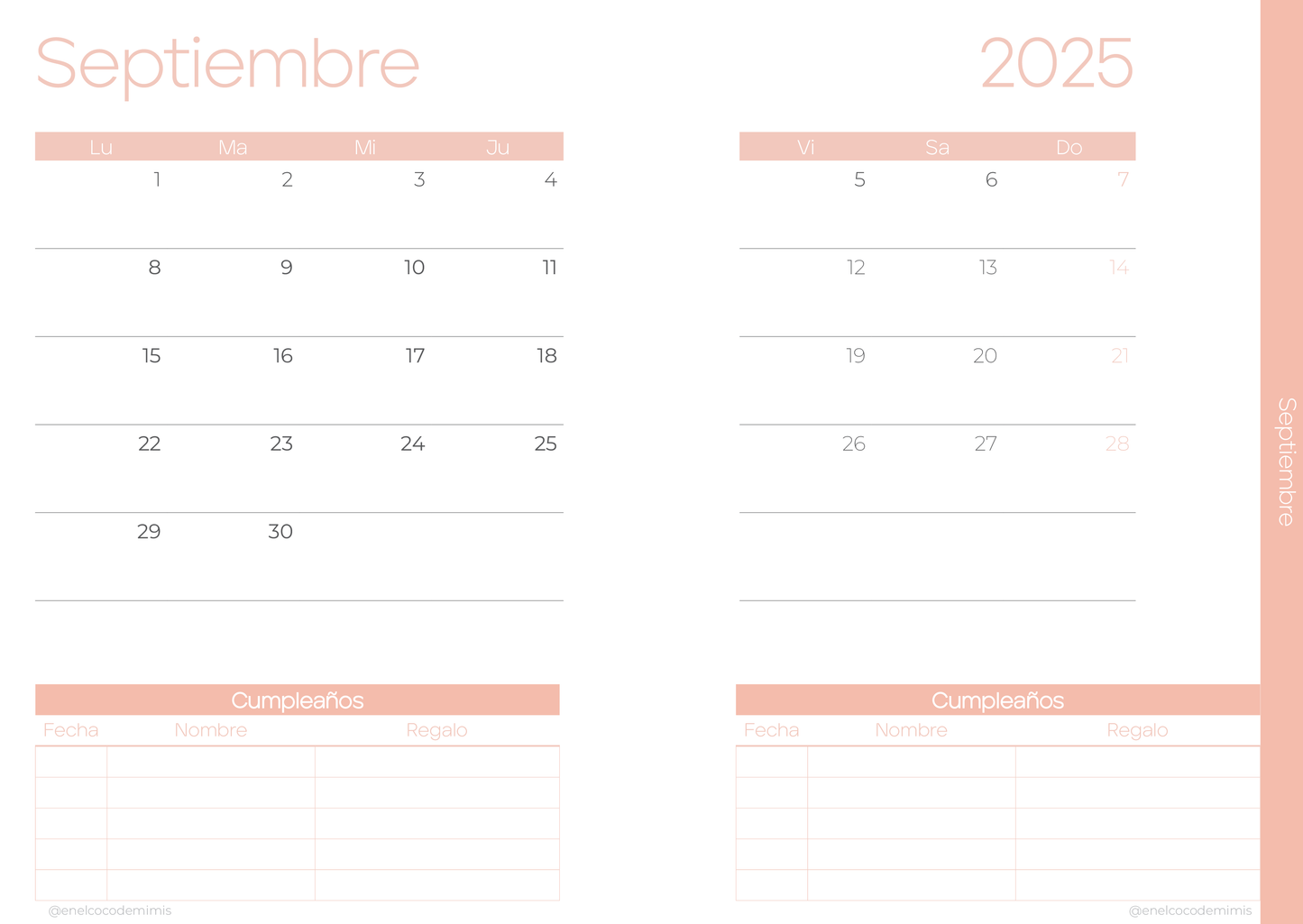 Agenda escolar 25-26 - Versión digital (PDF descargable)