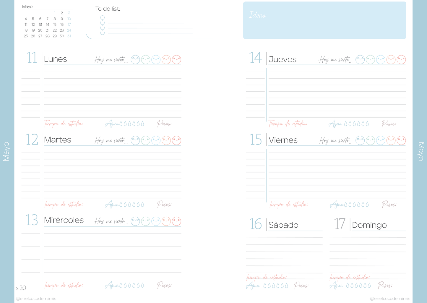 Agenda escolar 25-26 - Versión digital (PDF descargable)