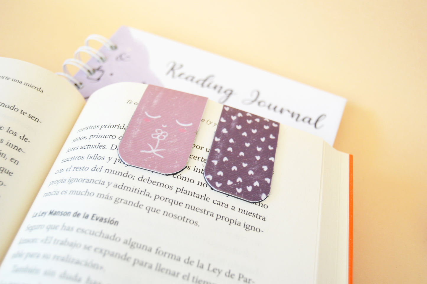 Marcapáginas magnético - corazones