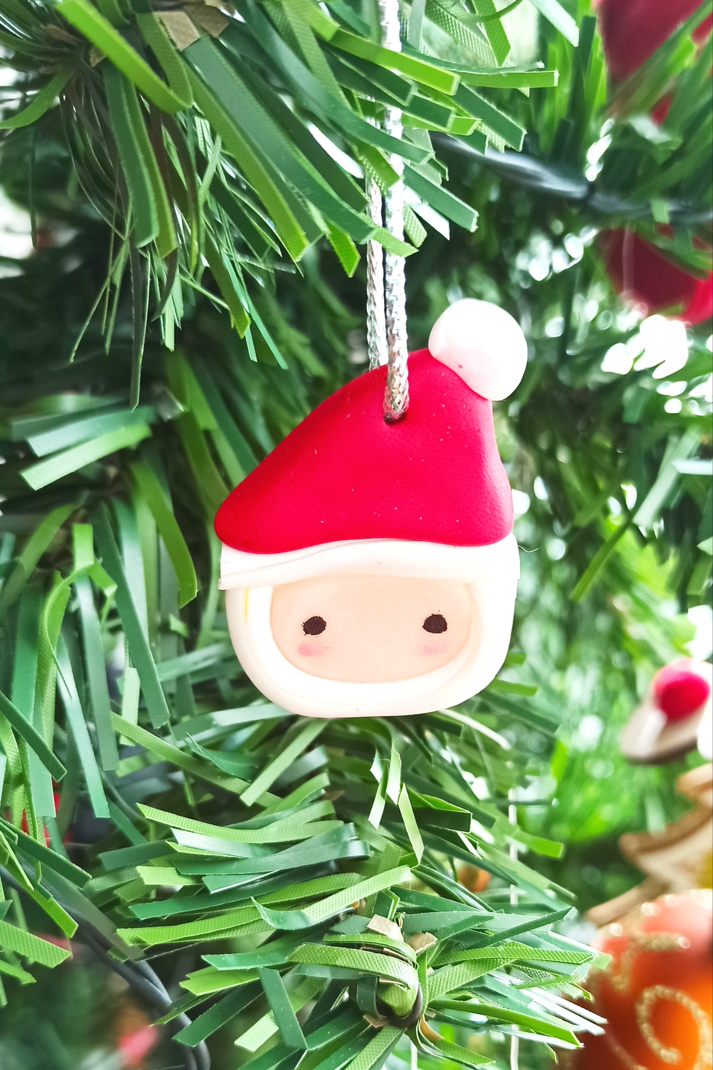 Adorno para el arbol de Navidad - Papá Noel - Hecho a mano