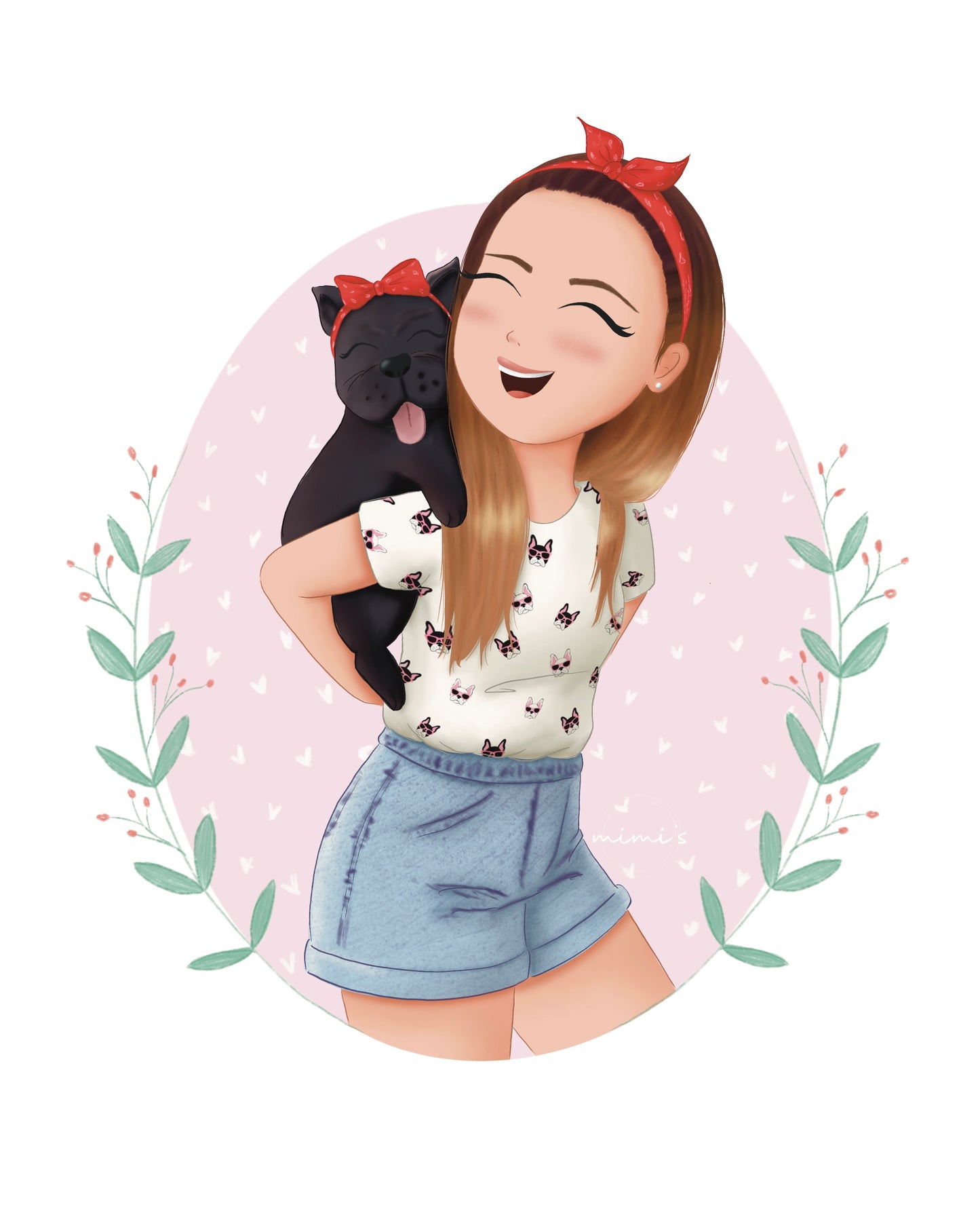 Ilustración personalizada con mascota